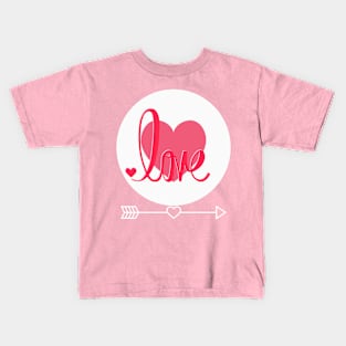 Love pink valentines Kids T-Shirt